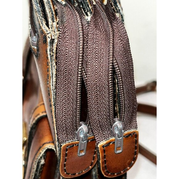 Paco Bolsos Beautiful Brown Leather Bag 10" - Picture 15 of 15